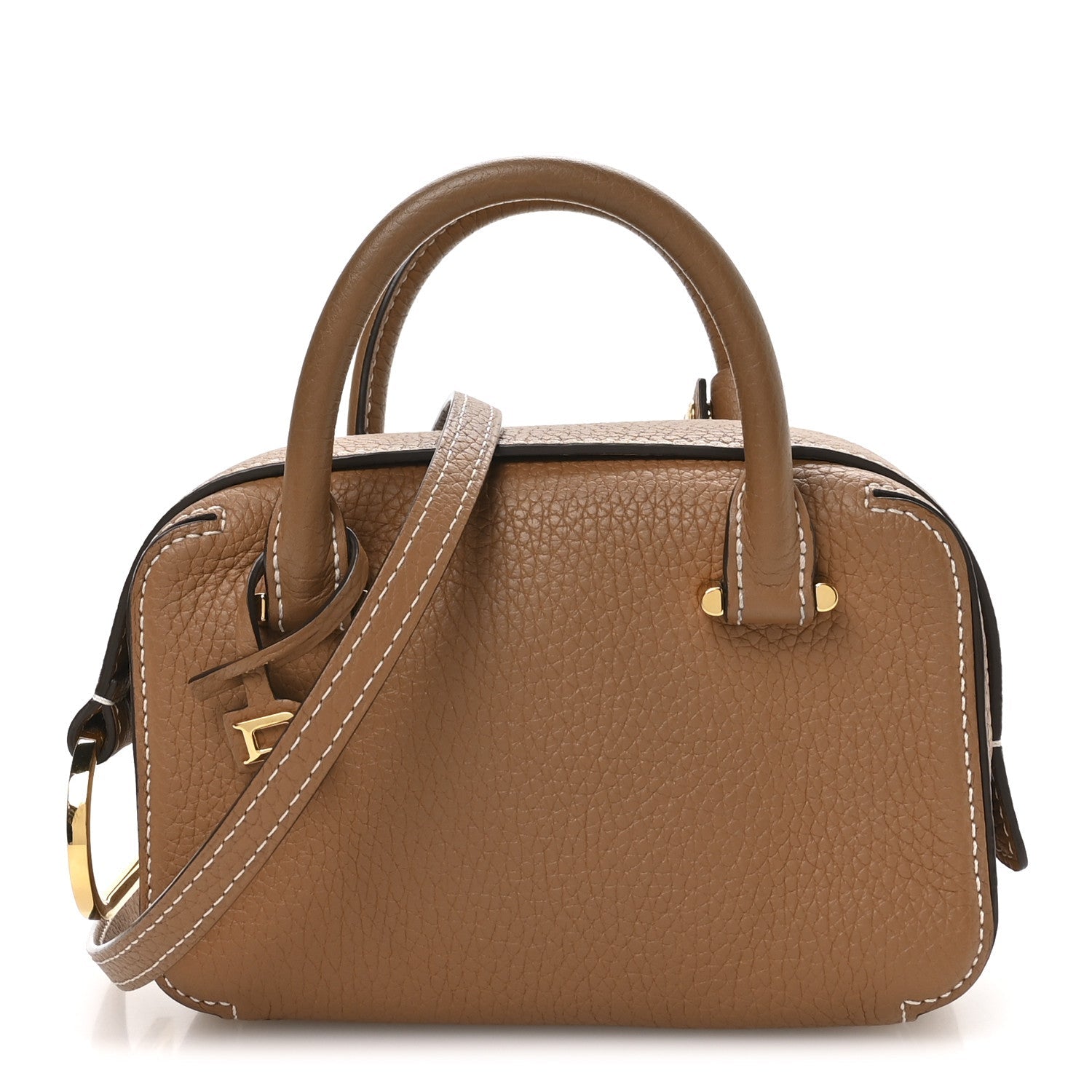 Taurillon Soft Nano Cool Box Satchel Vegetal Ivory