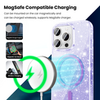 Entronix [Magnetic] Case Compatible with iPhone 15 Pro - [Hard Back] Glitter Color