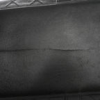 Calfskin Stitched Duffle Travel Bag Black