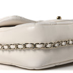 Lambskin Quilted Small My Precious Flap White