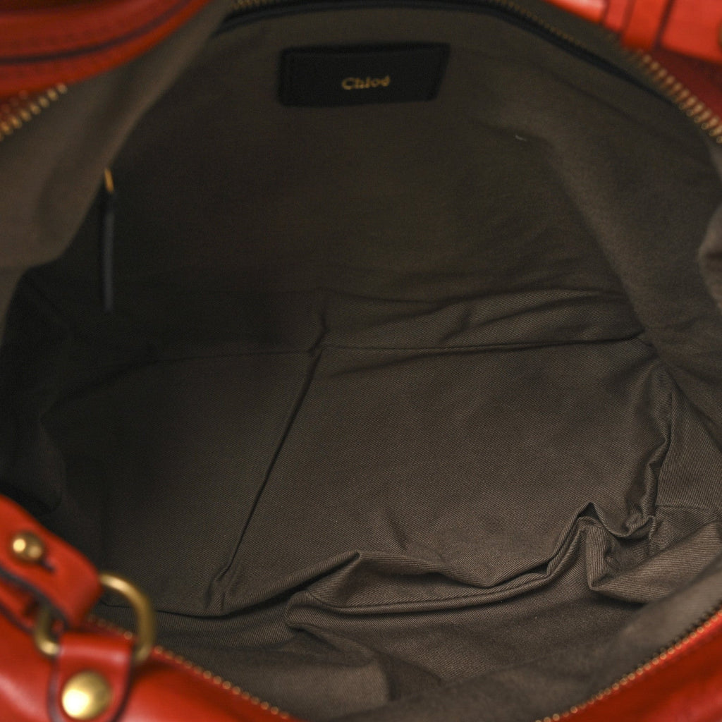 Calfskin Kira Convertible Bowler Bag Brick Red