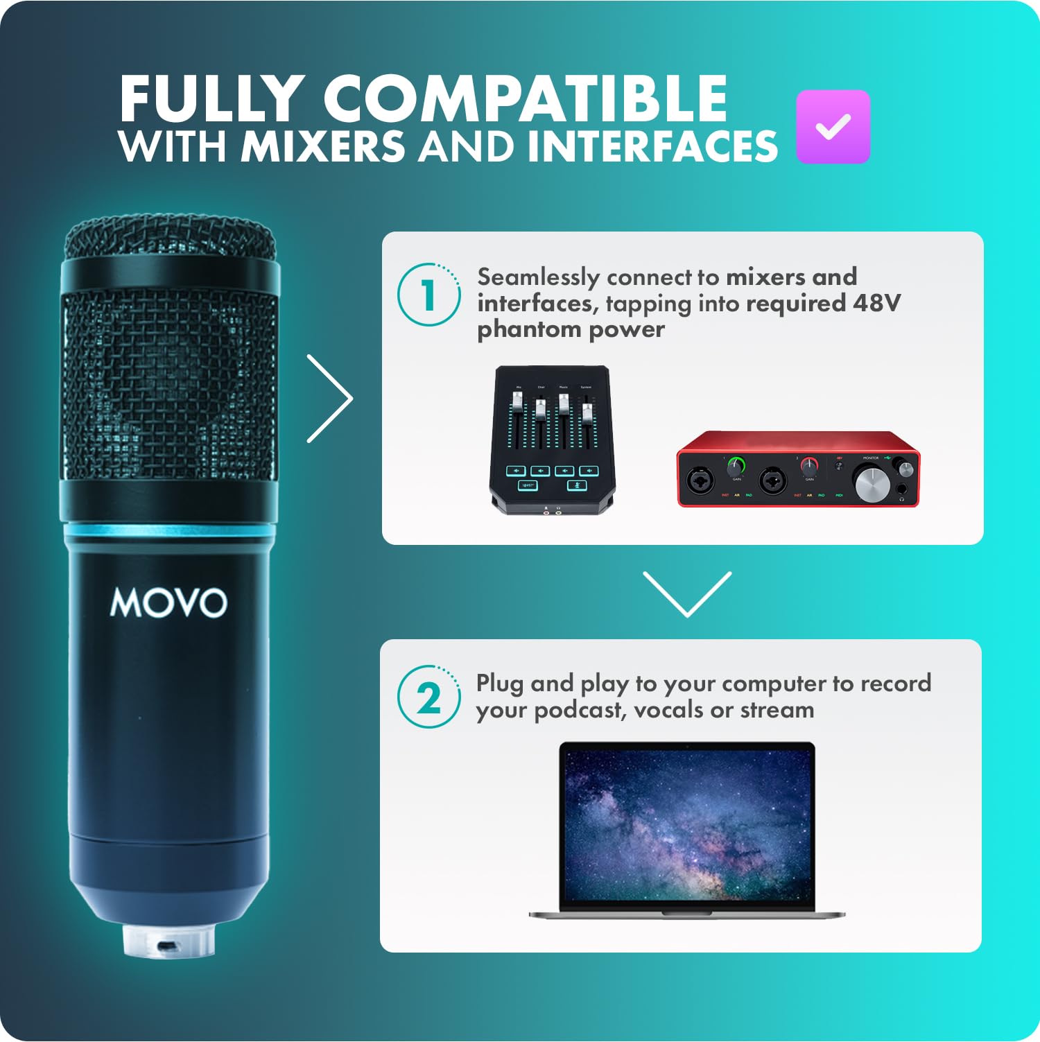 Movo 2Pack Podcasting Bundle with Arms