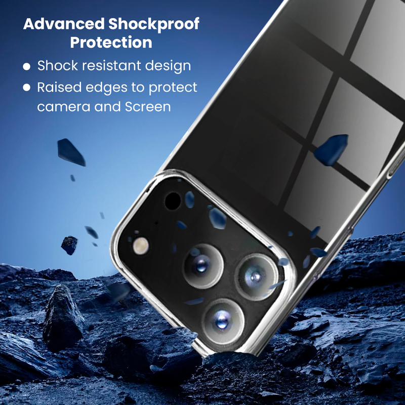 Entronix Bundle Compatible with iPhone 17 Pro - [Hard] Clear Case & 1 Clear Screen Protector