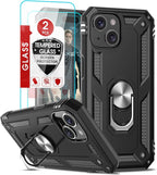 Entronix Bundle Compatible with iPhone 14 Plus - Guard Gripstand Case & 2 Clear Screen Protectors
