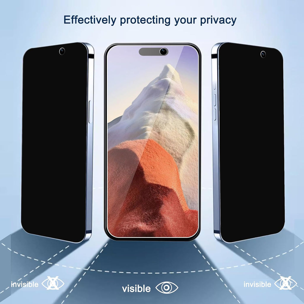 SAHARA - ZeroDamage Ultra-Strong+ Tempered Privacy Glass Screen Protector (2-Pack) - iPhone 15