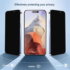 SAHARA - ZeroDamage Ultra-Strong+ Tempered Privacy Glass Screen Protector (2-Pack) - iPhone 15