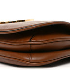 Roxy Calfskin Web Medium Blondie Shoulder Flap Bag Cuir