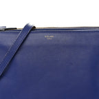 Lambskin Large Trio Crossbody Bag Indigo