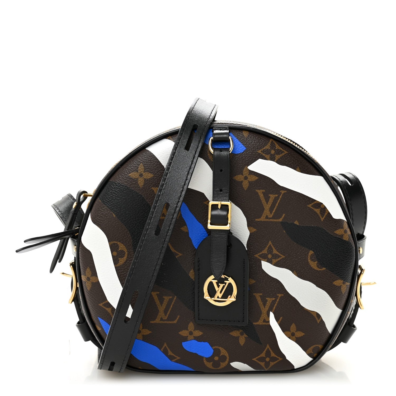 X LOL Monogram Boite Chapeau Souple Blue Silver