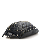 Nappa Rockstud Spike Belt Bag 95 Black