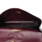 Lambskin Quilted Small Double Flap Black