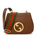 Roxy Calfskin Web Medium Blondie Shoulder Flap Bag Cuir