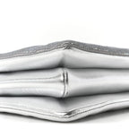 Satin Sequin Embroidered Monogram Coussin BB Silver