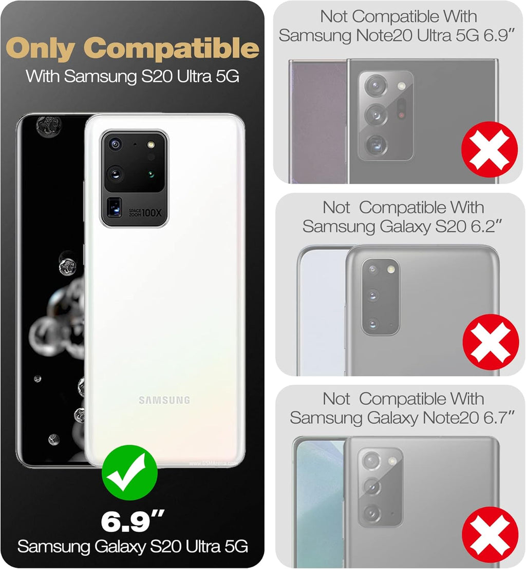 Entronix Case Compatible with Galaxy S20 Ultra - Triple-Layer Heavy Duty Protection