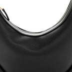 Smooth Calfskin Hula Hoop Shoulder Bag Black