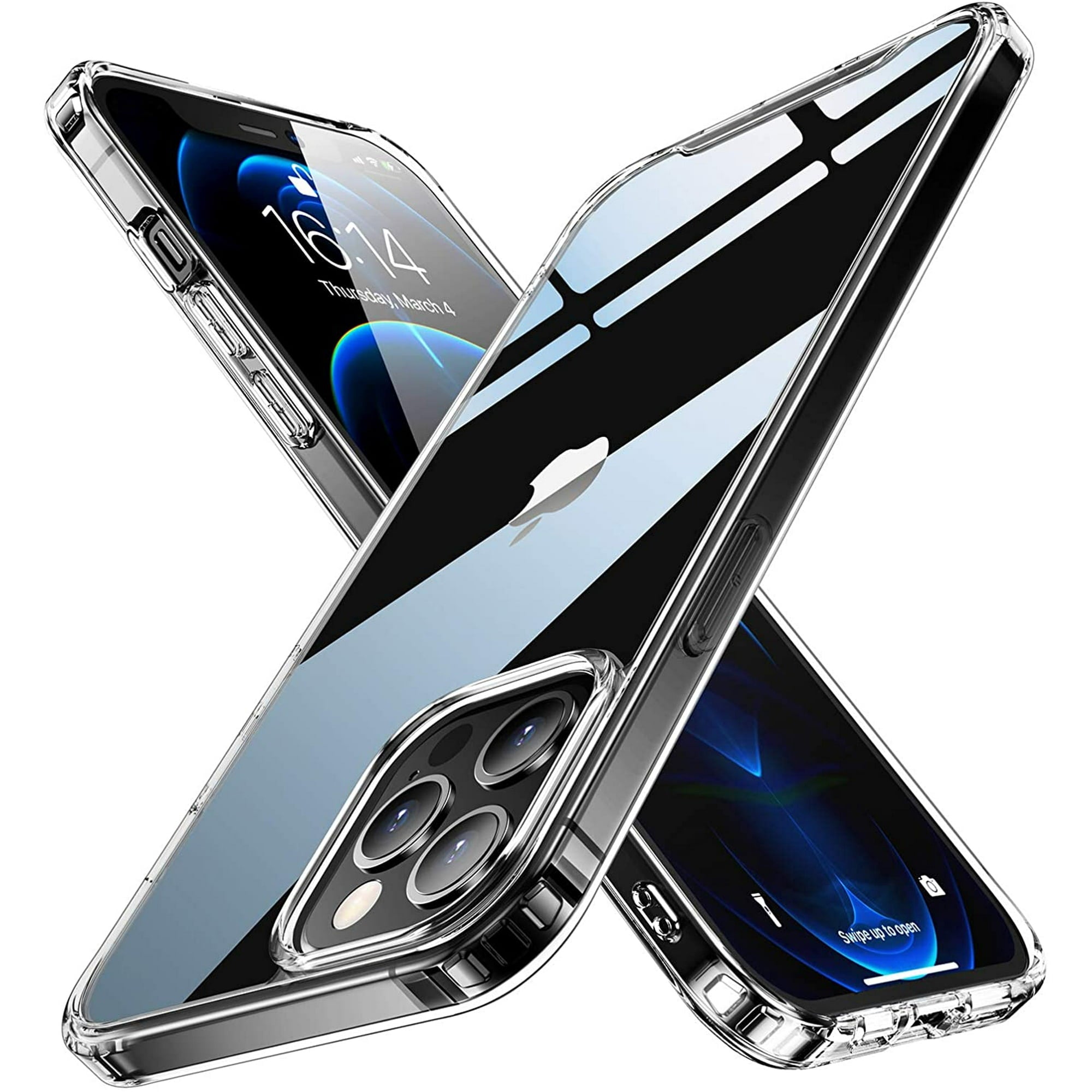 Entronix Case Compatible with iPhone 12/12 Pro - [Hard Back] Thick Clear