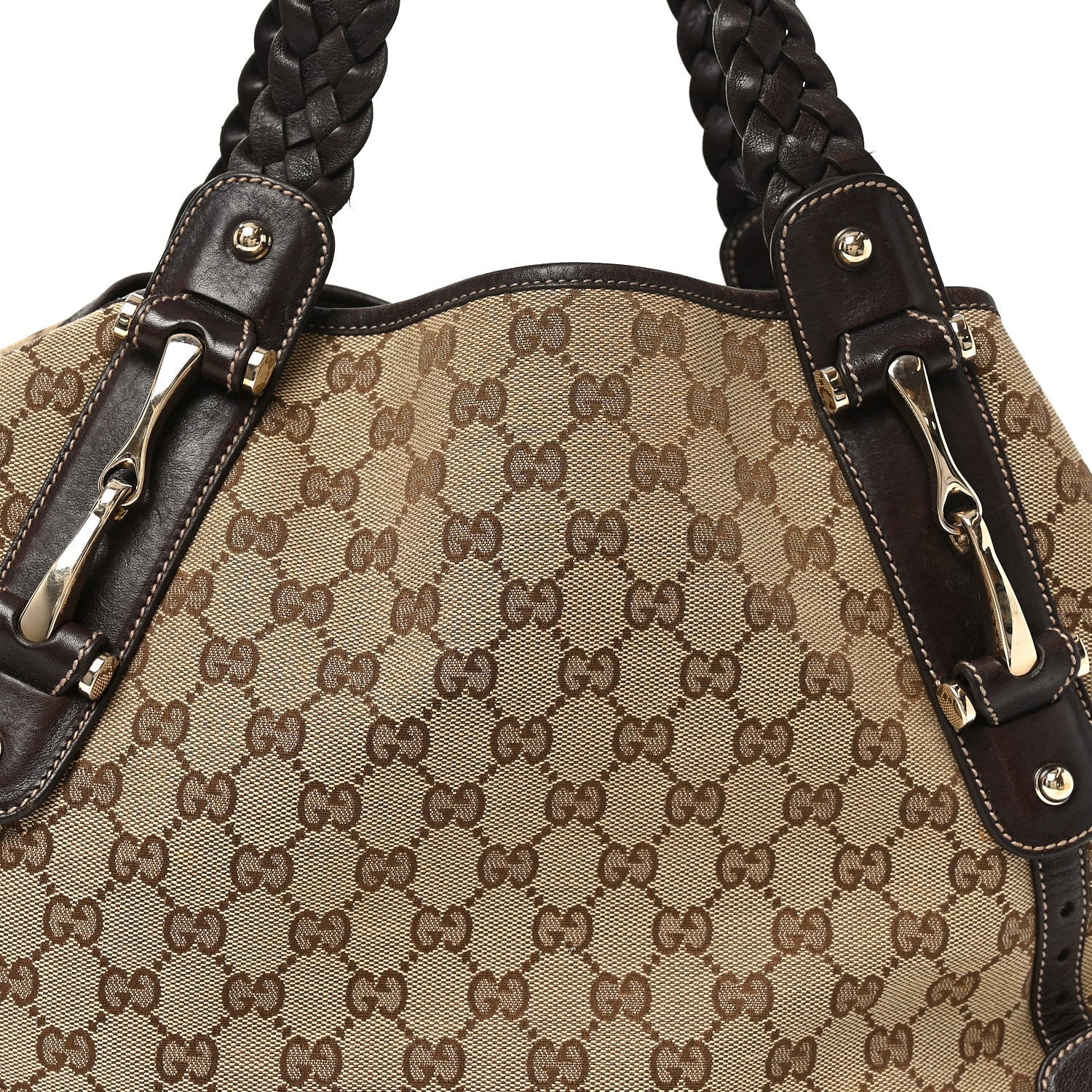 Monogram Medium Pelham Shoulder Bag Dark Brown