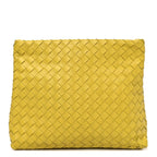 Nappa Intrecciato Fold Clutch Lemon