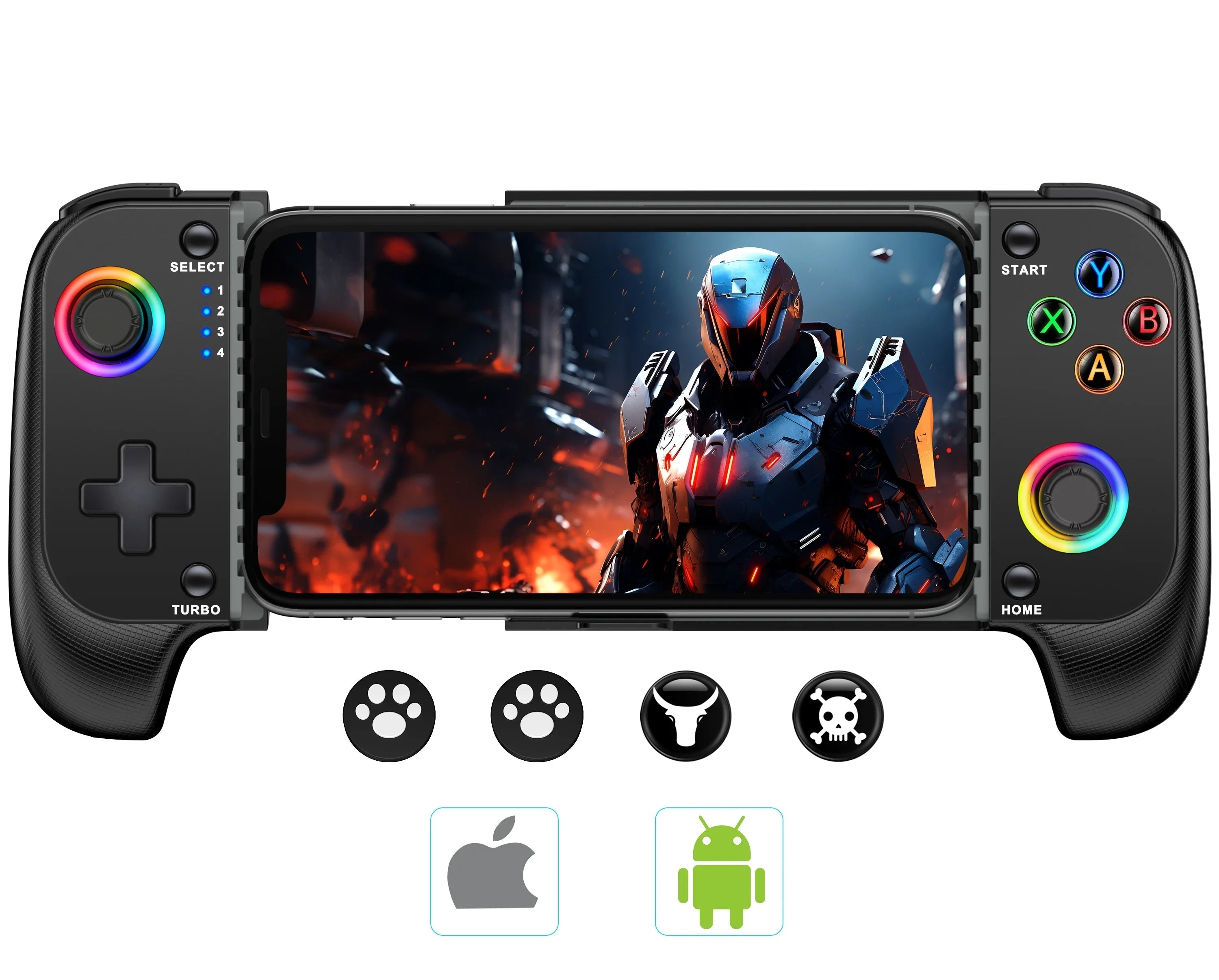 MC100 Type-C Mobile Game Controller with Hall Effect Joystick for Android and PS Cloud Gaming