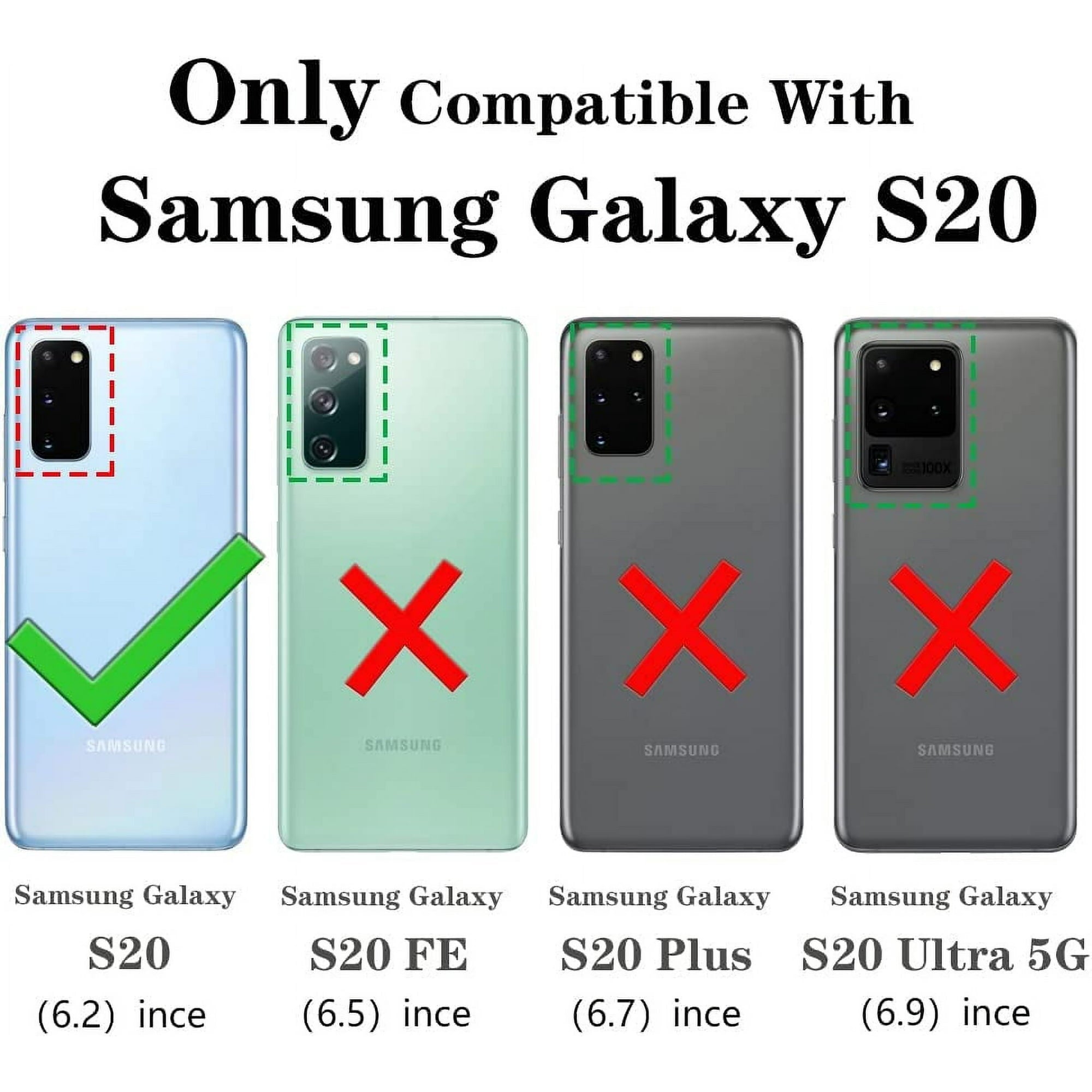 Entronix Case Compatible with Galaxy S20 - [Hard Back] Clear Cover