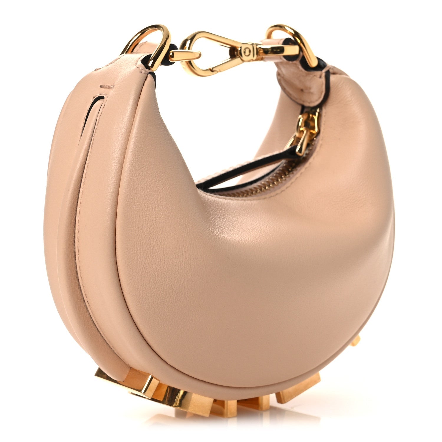 Vitello Grace Matte Nano Fendigraphy Hobo Charm Light Rose