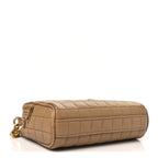 Lambskin Carre Quilted Cassandre Mini Camera Bag Natural Tan