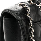 Caviar Quilted Jumbo Single Flap Black
