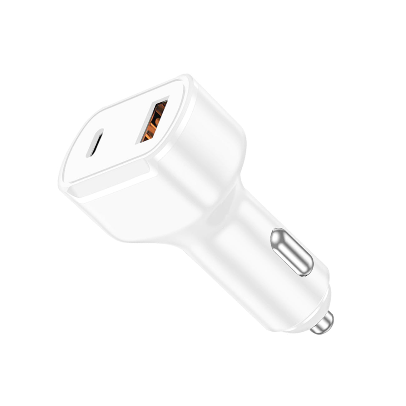 36W Pd Dual Ports Travel Car Charger Adapter Fast Charging With Usb-C To 8 Pin Cable