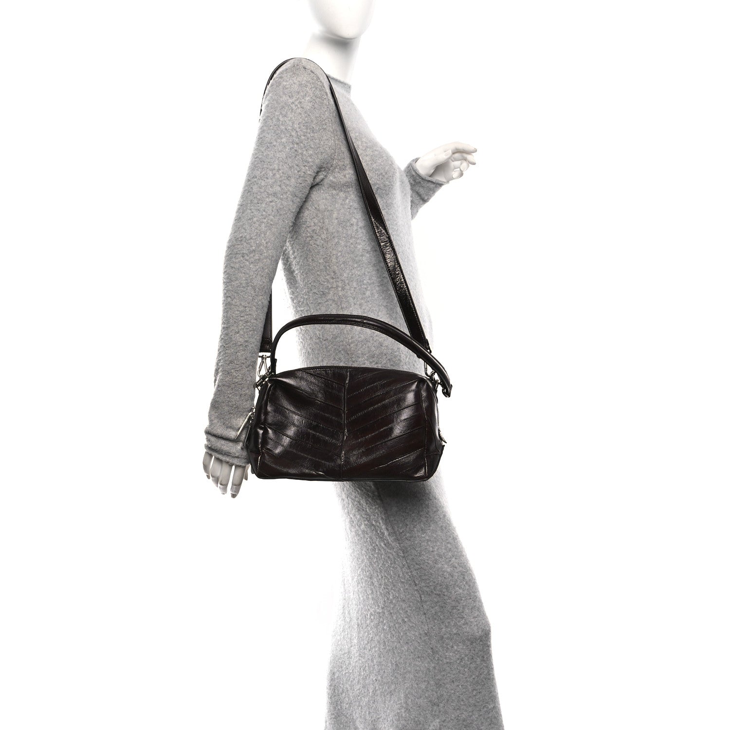 Eel Lui Medium Shoulder Bag Burgundy