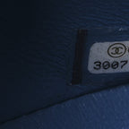 Caviar Quilted Small Double Flap Blue