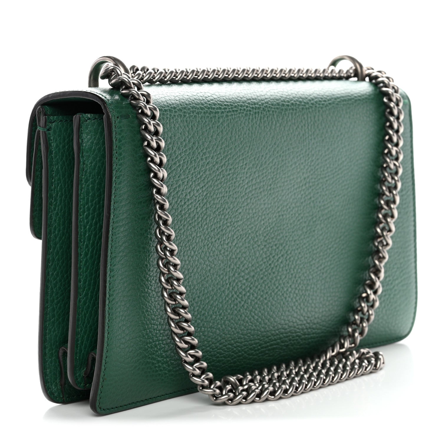 Pebbled Calfskin Small Dionysus Shoulder Bag Emerald