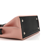 Soft Calfskin Embroidered Lockme Ever BB Rose Pink Snow White Black
