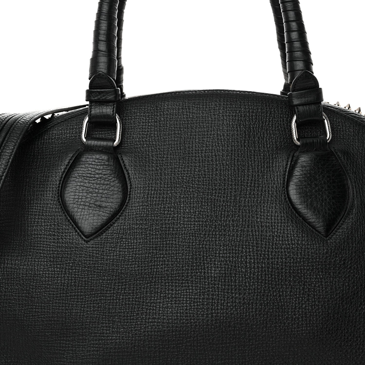 Calfskin Panettone Spiked Large Ranch Black