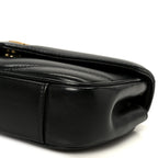 Lambskin Chevron Quilted Mini Loulou Black