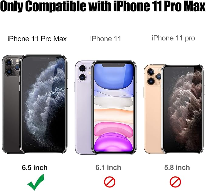 Entronix Clear Camera Lens Protector Compatible with iPhone 11 Pro Max - 2-Piece Combo