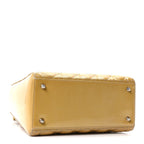 Patent Cannage Medium Lady Dior Beige