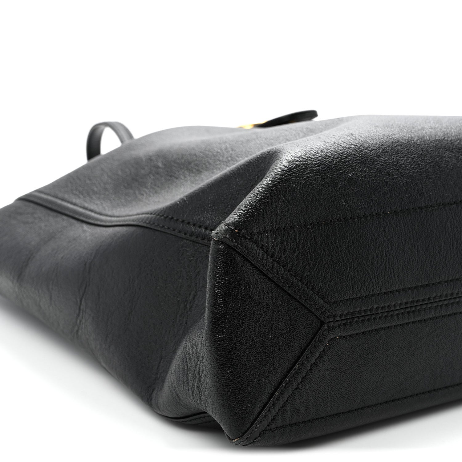 New Sakai Calfskin Lux Medium Dahlia Tote  Black