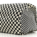 Nylon Checker Print Large Pandora Black White