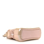 Iridescent Aged Calfskin Quilted Small Gabrielle Hobo Light Pink