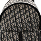 Oblique Calfskin 8 Backpack Beige Black