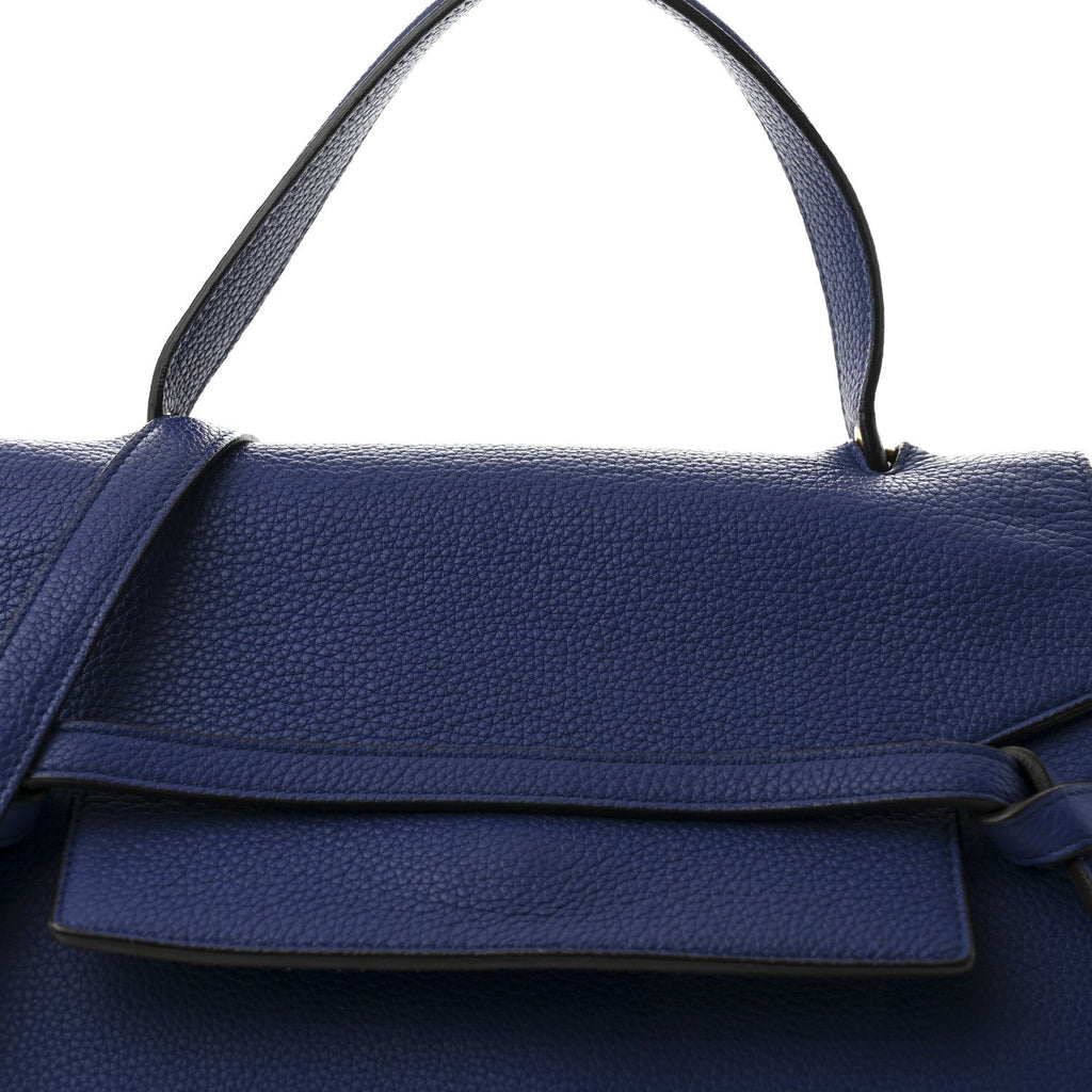 Grained Calfskin Mini Belt Bag Indigo