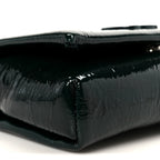 Naplak Patent Calfskin Monochrome Loubi54 Shoulder Bag Green