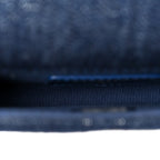 Denim Quilted Double You Flap Bag Charm Blue