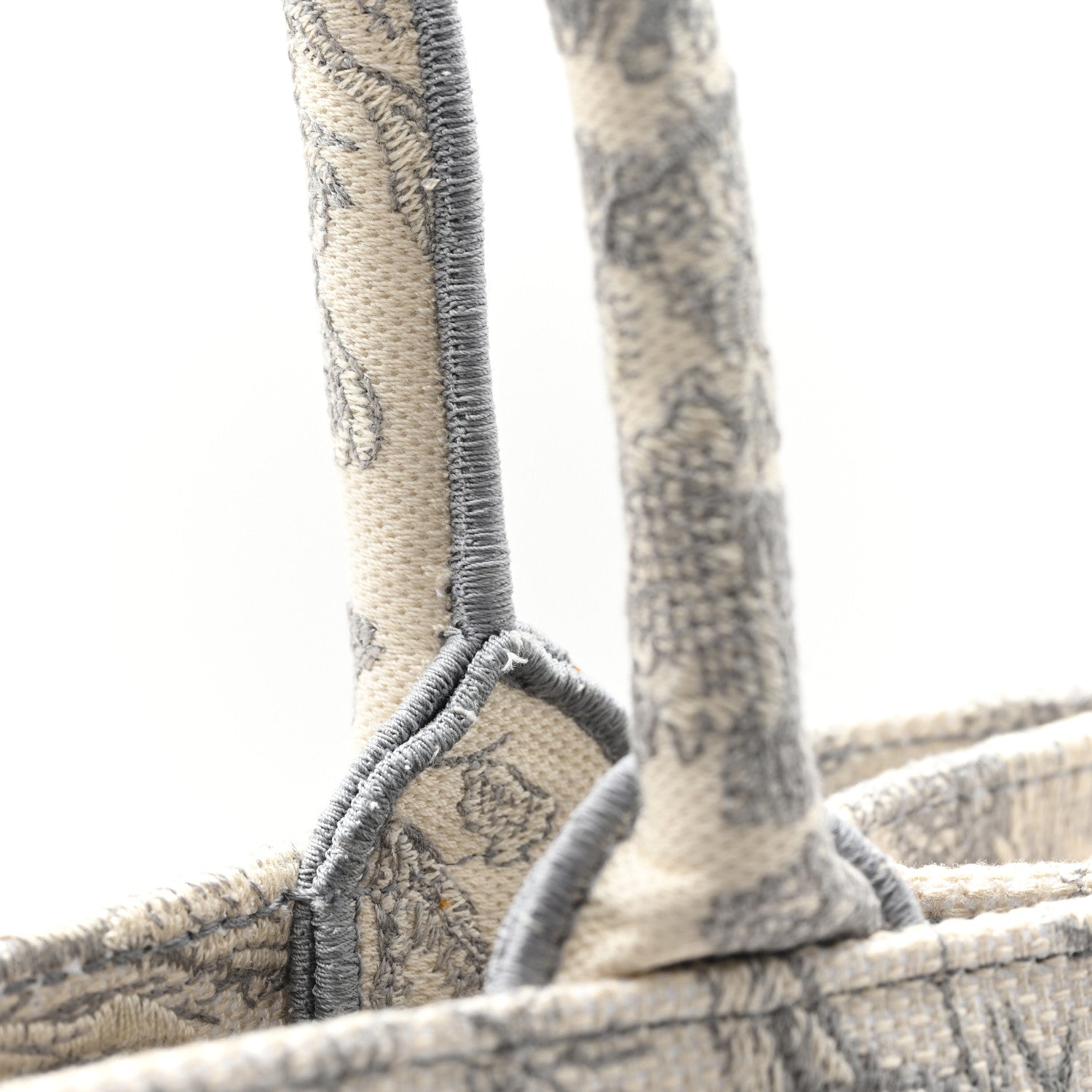 Canvas Embroidered Medium Dioriviera Toile De Jouy Book Tote Gray