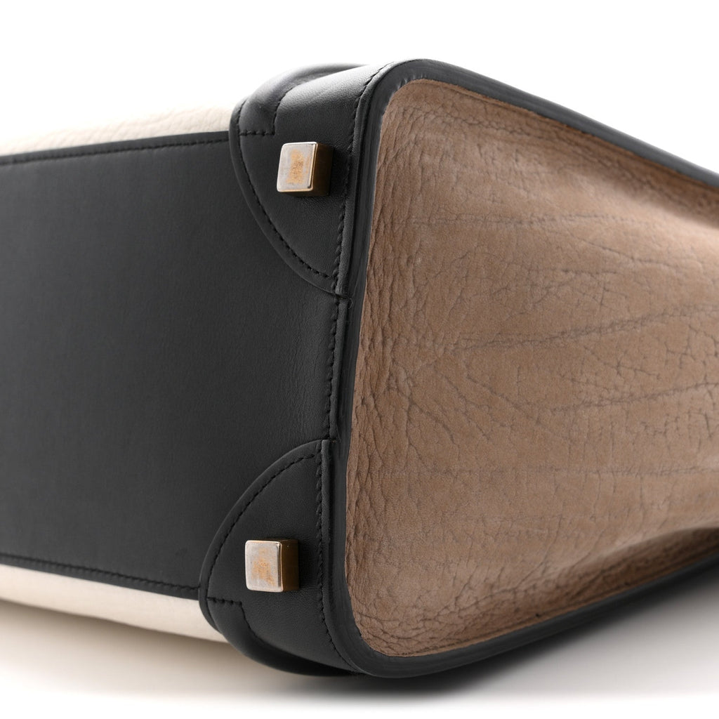 Bullhide Calfskin Nubuck Micro Tri-Color Luggage White Khaki