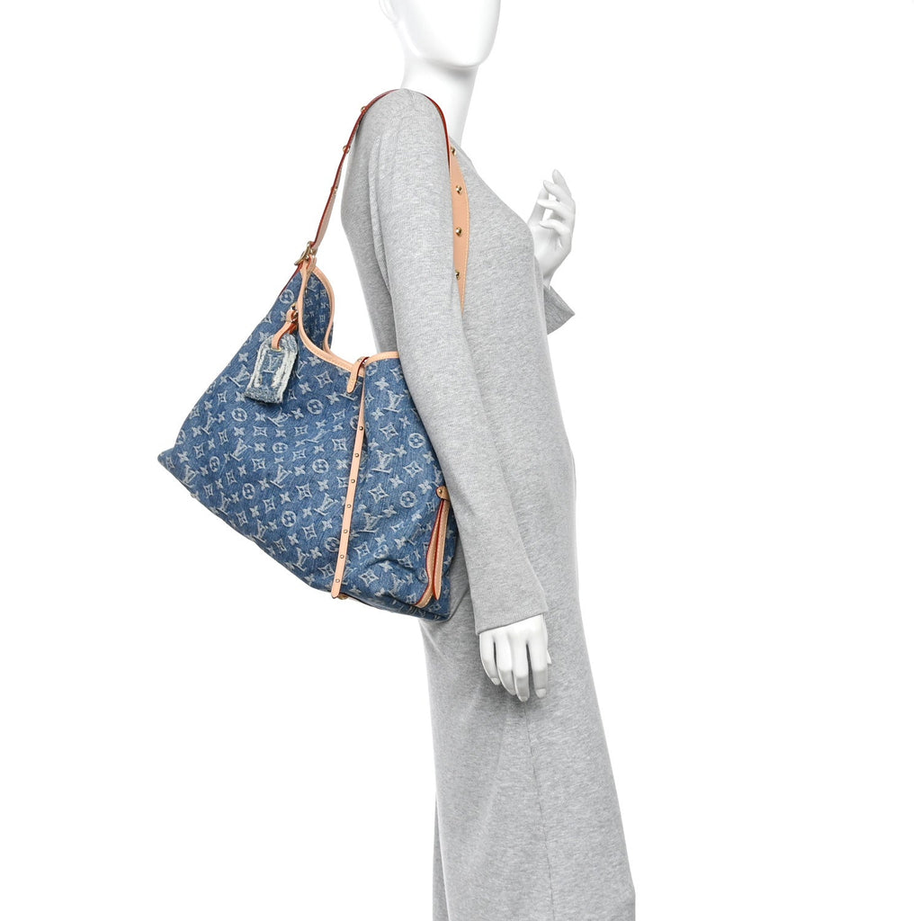 Monogram Denim CarryAll MM Blue