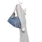 Monogram Denim CarryAll MM Blue