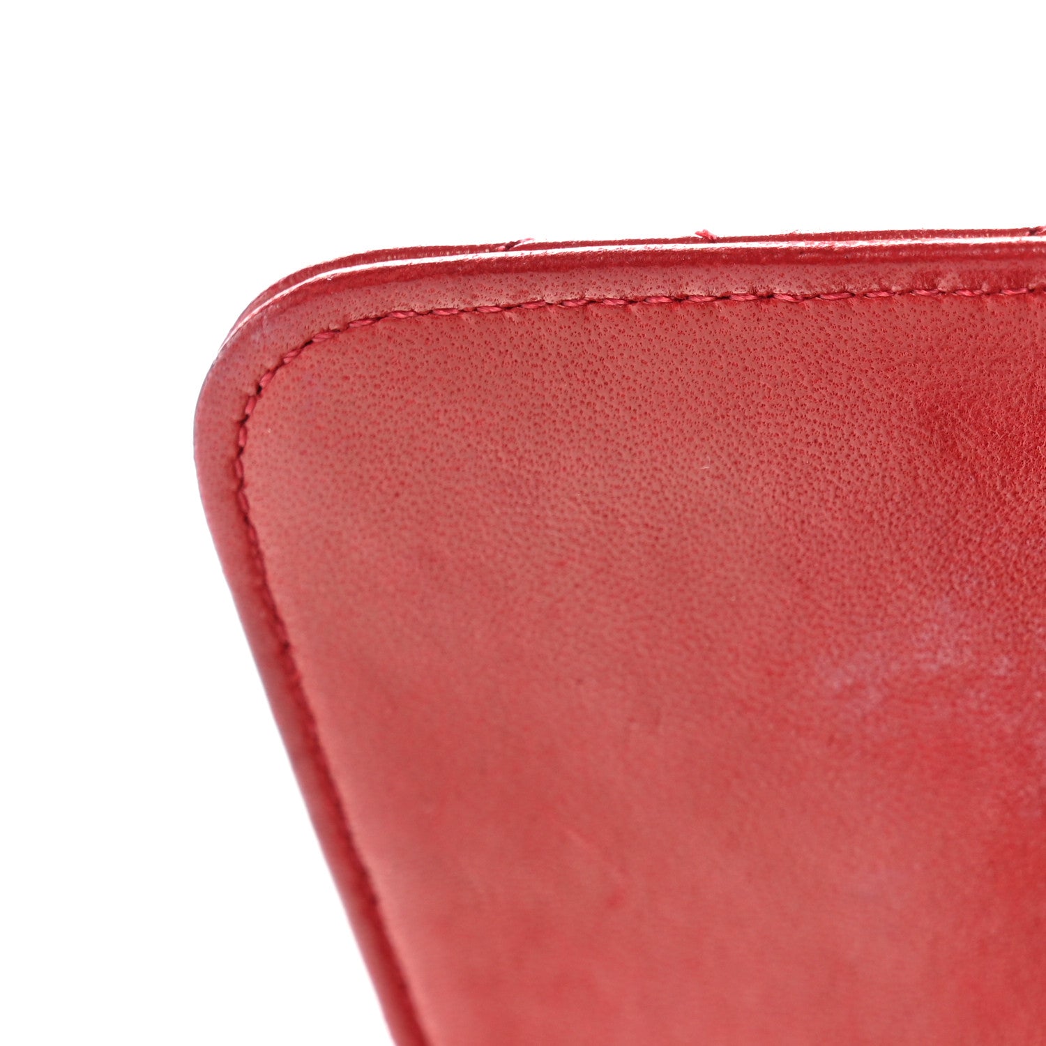 Lambskin Quilted Medium Single Flap Red