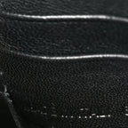 Shiny Calfskin Monochrome Crocodile Embossed Hourglass Chain Bag Black