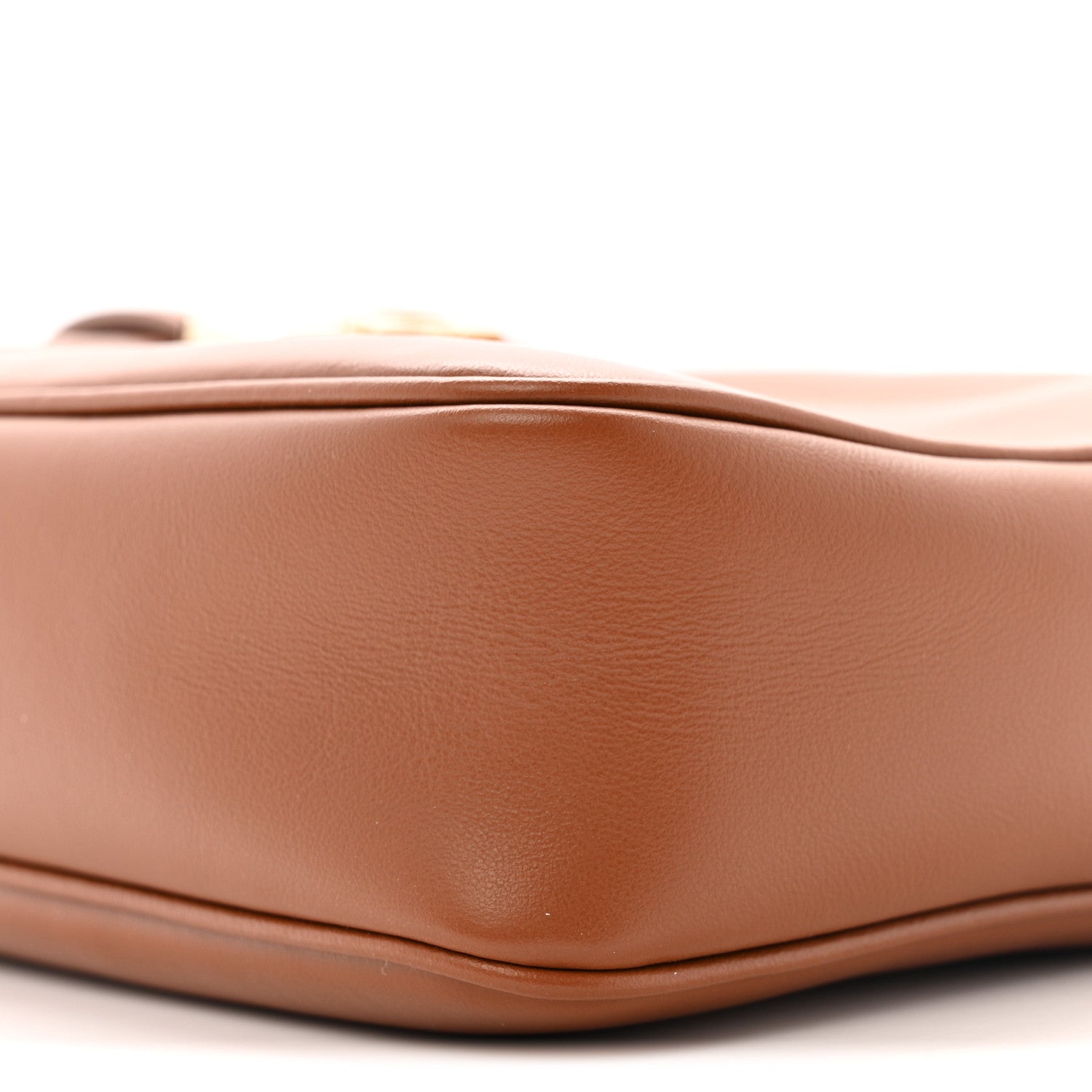 Calfskin Gancio Small Archive Camera Case Natural Brown